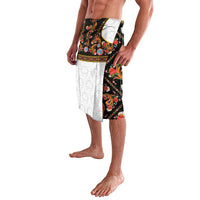 Norwegian Female Bunad Lavalava with Rosemaling Folk Art Black Color - Wonder Print Shop