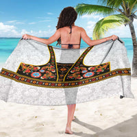 Norwegian Female Bunad Sarong with Rosemaling Folk Art Black Color - Wonder Print Shop