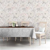 Norwegian Female Bunad Tablecloth with Rosemaling Folk Art Black Color - Wonder Print Shop