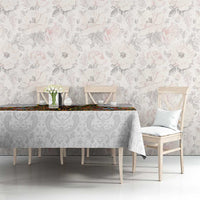 Norwegian Female Bunad Tablecloth with Rosemaling Folk Art Green Color - Wonder Print Shop