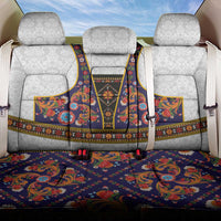 Norwegian Female Bunad Back Car Seat Cover with Rosemaling Folk Art Navy Color - Wonder Print Shop