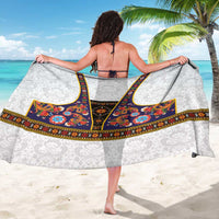 Norwegian Female Bunad Sarong with Rosemaling Folk Art Navy Color - Wonder Print Shop