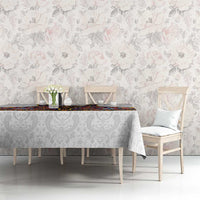 Norwegian Female Bunad Tablecloth with Rosemaling Folk Art Navy Color - Wonder Print Shop