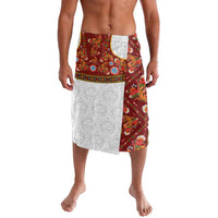 Norwegian Female Bunad Lavalava with Rosemaling Folk Art Red Color - Wonder Print Shop