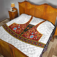 Norwegian Female Bunad Quilt with Rosemaling Folk Art Red Color - Wonder Print Shop
