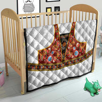 Norwegian Female Bunad Quilt with Rosemaling Folk Art Red Color - Wonder Print Shop