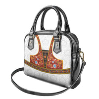 Norwegian Female Bunad Shoulder Handbag with Rosemaling Folk Art Red Color - Wonder Print Shop