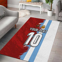 Half Argentina and Half Spain Football Area Rug Grunge Style - Wonder Print Shop