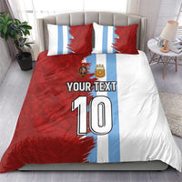Half Argentina and Half Spain Football Bedding Set Grunge Style - Wonder Print Shop