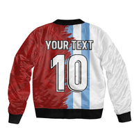 Half Argentina and Half Spain Football Bomber Jacket Grunge Style - Wonder Print Shop