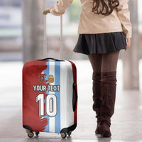 Half Argentina and Half Spain Football Luggage Cover Grunge Style - Wonder Print Shop