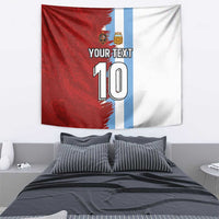 Half Argentina and Half Spain Football Tapestry Grunge Style - Wonder Print Shop