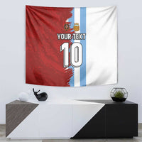 Half Argentina and Half Spain Football Tapestry Grunge Style - Wonder Print Shop