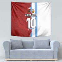 Half Argentina and Half Spain Football Tapestry Grunge Style - Wonder Print Shop