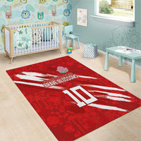 Custom Rugby Japan Area Rug The Champion Brave Blossoms Red Color - Wonder Print Shop