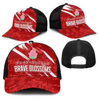 Rugby Japan Baseball Net Cap The Champion Brave Blossoms Red Color - Wonder Print Shop