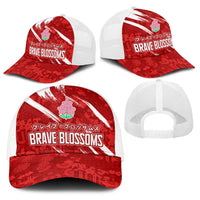 Rugby Japan Baseball Net Cap The Champion Brave Blossoms Red Color - Wonder Print Shop
