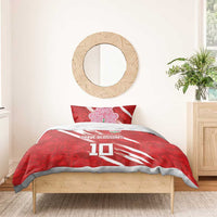 Custom Rugby Japan Bedding Set The Champion Brave Blossoms Red Color - Wonder Print Shop