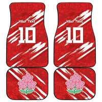 Custom Rugby Japan Car Mats The Champion Brave Blossoms Red Color - Wonder Print Shop