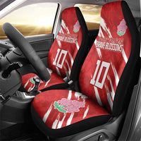 Custom Rugby Japan Car Seat Cover The Champion Brave Blossoms Red Color - Wonder Print Shop