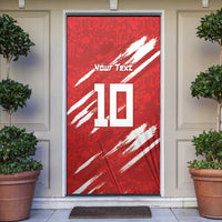 Custom Rugby Japan Door Cover The Champion Brave Blossoms Red Color - Wonder Print Shop