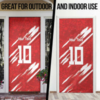 Custom Rugby Japan Door Cover The Champion Brave Blossoms Red Color - Wonder Print Shop