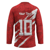 Custom Rugby Japan Hockey Jersey The Champion Brave Blossoms Red Color - Wonder Print Shop