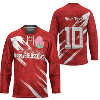 Custom Rugby Japan Hockey Jersey The Champion Brave Blossoms Red Color - Wonder Print Shop