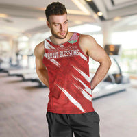 Custom Rugby Japan Men Tank Top The Champion Brave Blossoms Red Color - Wonder Print Shop