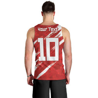 Custom Rugby Japan Men Tank Top The Champion Brave Blossoms Red Color - Wonder Print Shop