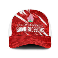 Rugby Japan Mesh Trucker Cap The Champion Brave Blossoms Red Color - Wonder Print Shop