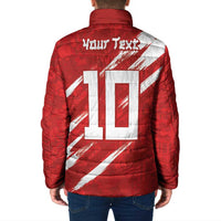 Custom Rugby Japan Padded Jacket The Champion Brave Blossoms Red Color - Wonder Print Shop