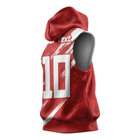 Custom Rugby Japan Sleeveless Hoodie The Champion Brave Blossoms Red Color - Wonder Print Shop