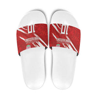 Custom Rugby Japan Slide Sandals The Champion Brave Blossoms Red Color - Wonder Print Shop