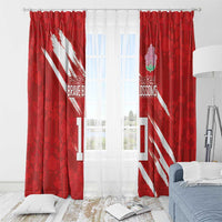 Custom Rugby Japan Window Curtain The Champion Brave Blossoms Red Color - Wonder Print Shop