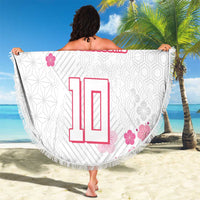 Custom Rugby Japan Beach Blanket The Champion Brave Blossoms White Color - Wonder Print Shop