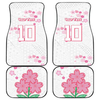 Custom Rugby Japan Car Mats The Champion Brave Blossoms White Color - Wonder Print Shop