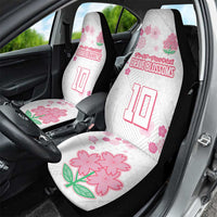 Custom Rugby Japan Car Seat Cover The Champion Brave Blossoms White Color - Wonder Print Shop