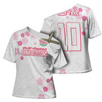 Custom Rugby Japan Cross Shoulder Shirt The Champion Brave Blossoms White Color - Wonder Print Shop