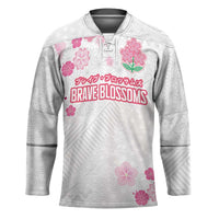 Custom Rugby Japan Hockey Jersey The Champion Brave Blossoms White Color - Wonder Print Shop