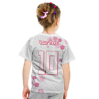 Custom Rugby Japan Kid T Shirt The Champion Brave Blossoms White Color - Wonder Print Shop