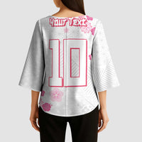Custom Rugby Japan Kimono Sleeve Blouse The Champion Brave Blossoms White Color - Wonder Print Shop