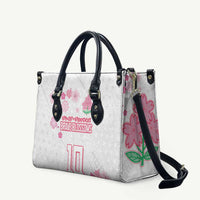 Custom Rugby Japan Leather Bag The Champion Brave Blossoms White Color - Wonder Print Shop