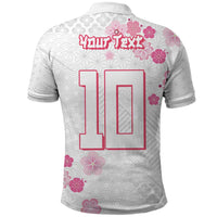 Custom Rugby Japan Polo Shirt The Champion Brave Blossoms White Color - Wonder Print Shop