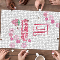 Custom Rugby Japan Puzzle The Champion Brave Blossoms White Color - Wonder Print Shop