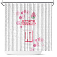 Custom Rugby Japan Shower Curtain The Champion Brave Blossoms White Color - Wonder Print Shop