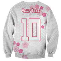 Custom Rugby Japan Sweatshirt The Champion Brave Blossoms White Color - Wonder Print Shop