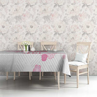 Custom Rugby Japan Tablecloth The Champion Brave Blossoms White Color - Wonder Print Shop