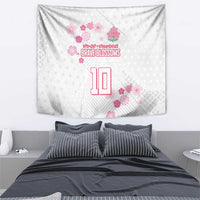 Custom Rugby Japan Tapestry The Champion Brave Blossoms White Color - Wonder Print Shop