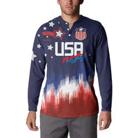 Custom Rugby USA Button Sweatshirt American Icon - Wonder Print Shop
